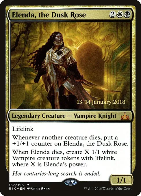 Elenda, the Dusk Rose · Rivals of Ixalan Promos 157s/98