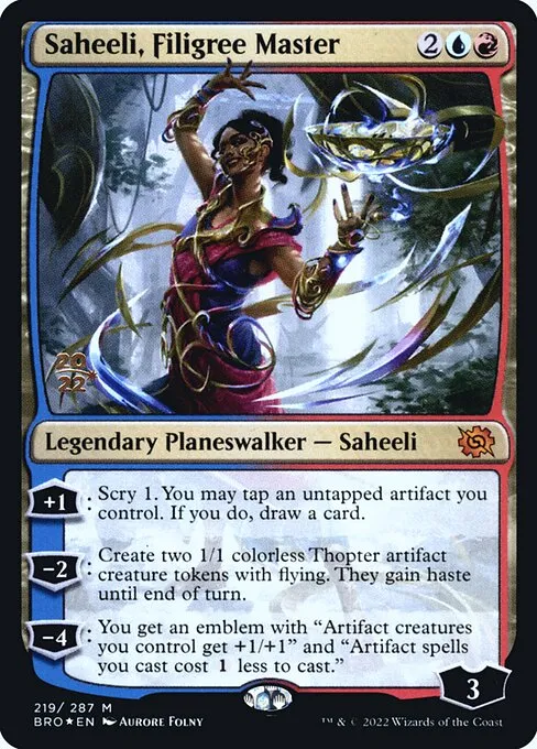 Saheeli, Filigree Master · The Brothers' War Promos 219s/171