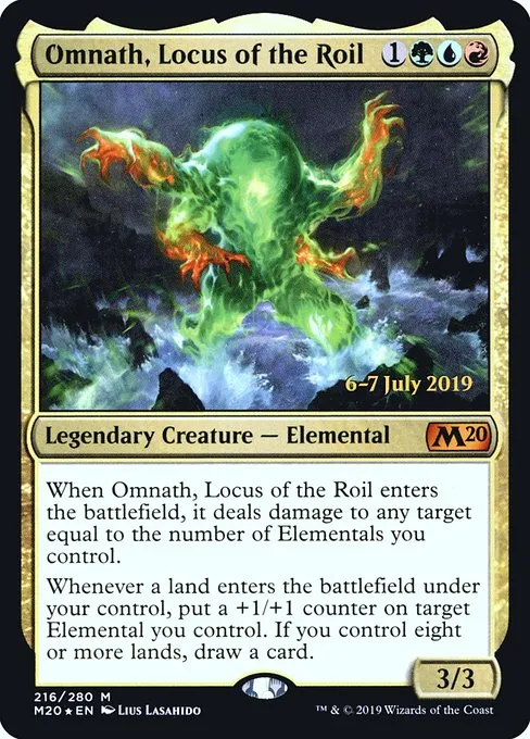 Omnath, Locus of the Roil · Core Set 2020 Promos 216s/144