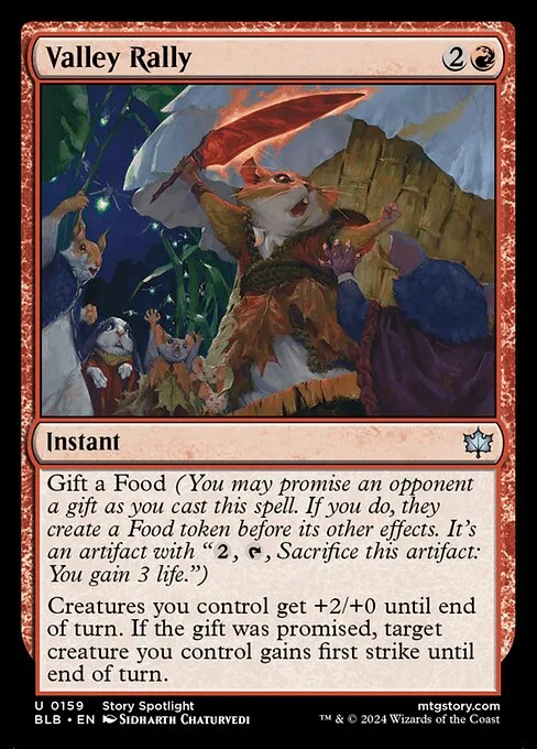 Valley Rally · Bloomburrow 159/398
