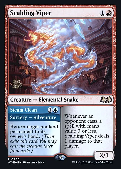 Scalding Viper // Steam Clean · Wilds of Eldraine Promos 235s/160