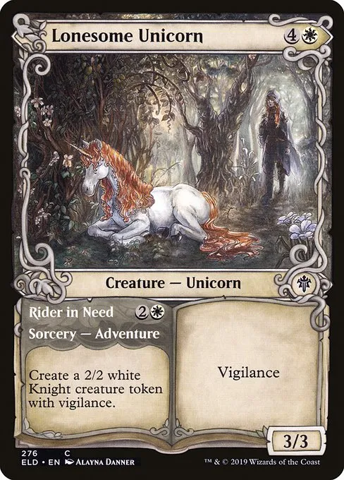 Lonesome Unicorn // Rider in Need · Throne of Eldraine 276/398