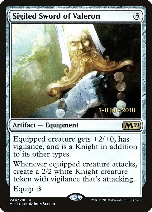 Sigiled Sword of Valeron · Core Set 2019 Promos 244s/95