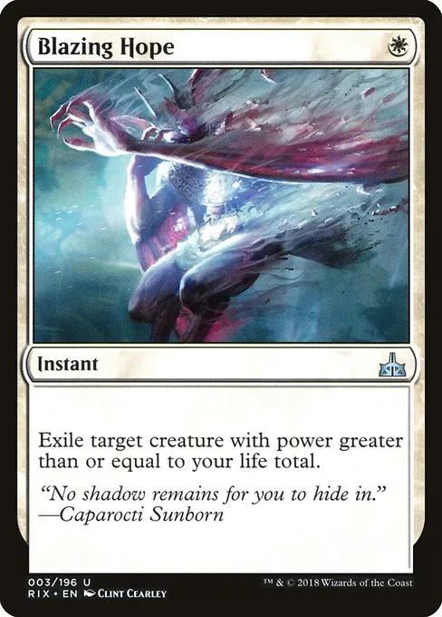 Blazing Hope · Rivals of Ixalan 3/205