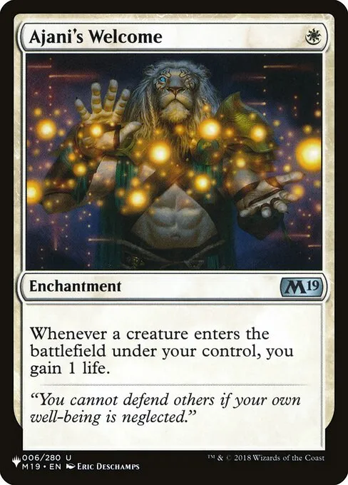 Ajani's Welcome · The List M19-6/5050