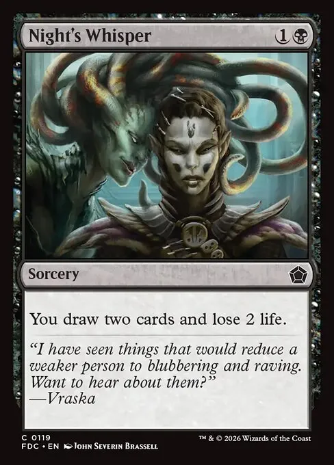 Night's Whisper · Foundations Commander 119/3