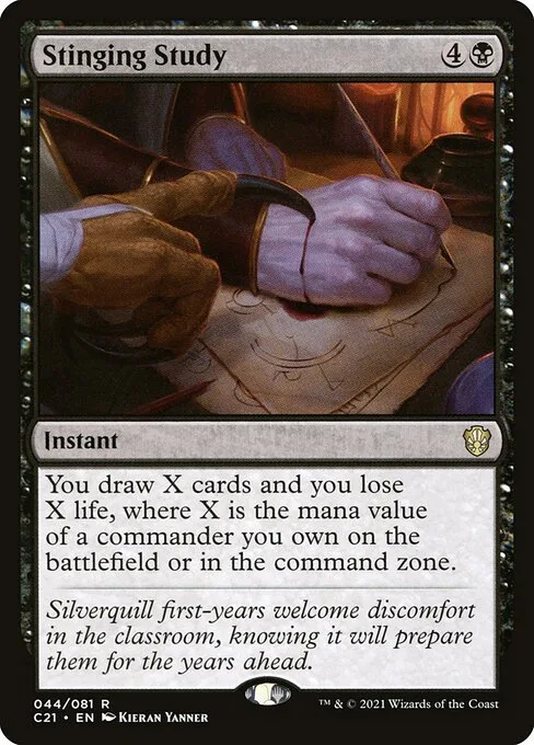 Stinging Study · Commander 2021 44/409