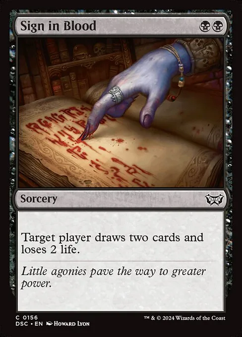 Sign in Blood · Duskmourn: House of Horror Commander 156/373