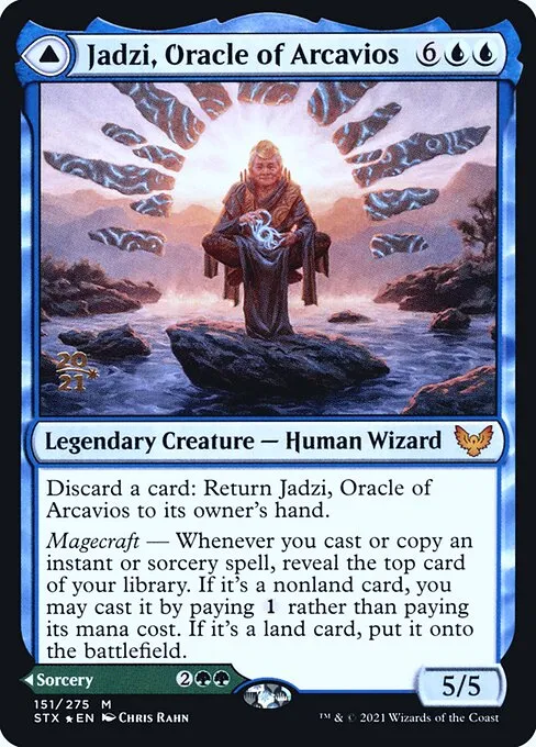 Jadzi, Oracle of Arcavios // Journey to the Oracle · Strixhaven: School of Mages Promos 151s/164