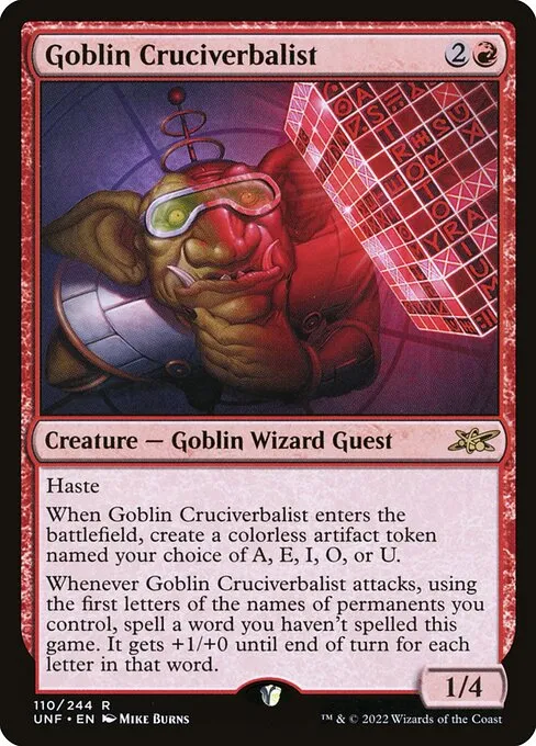 Goblin Cruciverbalist · Unfinity 110/639