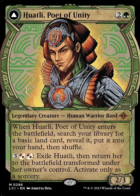 Huatli, Poet of Unity // Roar of the Fifth People · The Lost Caverns of Ixalan 296/416