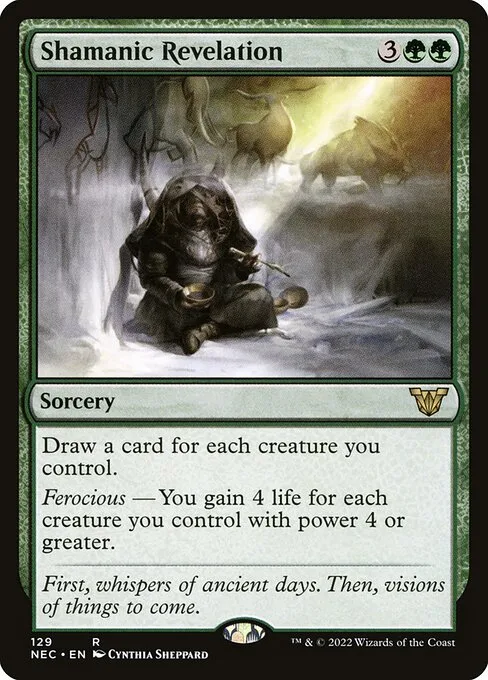 Shamanic Revelation · Neon Dynasty Commander 129/179