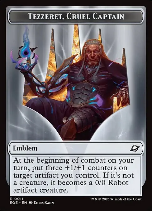 Tezzeret, Cruel Captain Emblem · Edge of Eternities Tokens 11/12