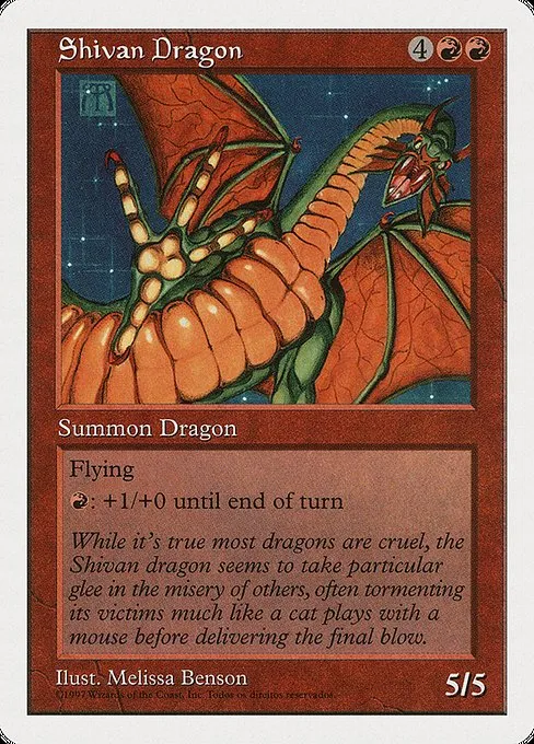 Shivan Dragon · Fifth Edition 267†/460