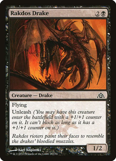 Rakdos Drake · Dragon's Maze 28/156