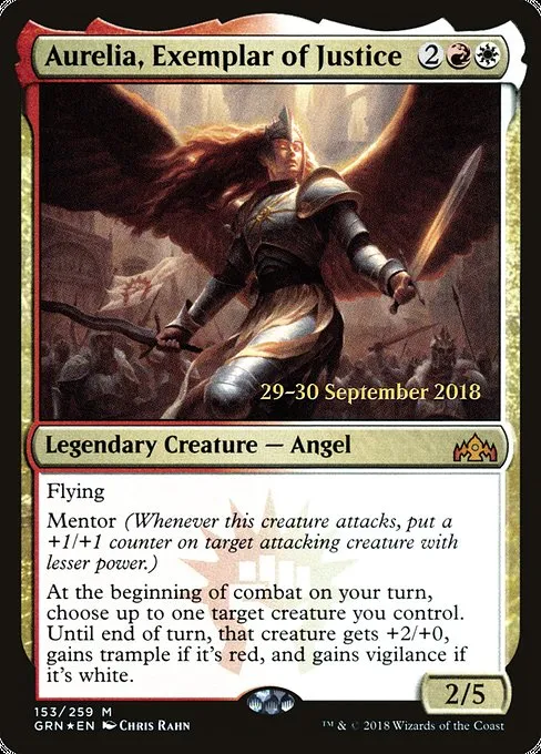 Aurelia, Exemplar of Justice · Guilds of Ravnica Promos 153s/84