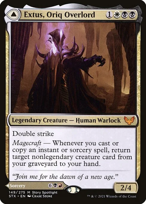 Extus, Oriq Overlord // Awaken the Blood Avatar · Strixhaven: School of Mages 149/393