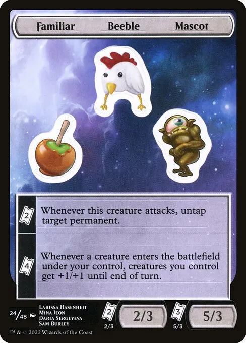 Familiar Beeble Mascot · Unfinity Sticker Sheets 24/48