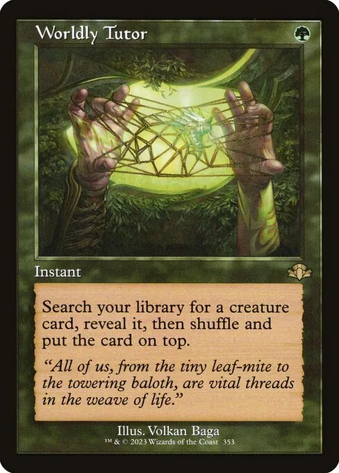 Worldly Tutor · Dominaria Remastered 353/457