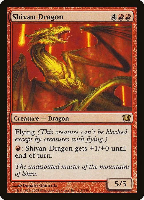 Shivan Dragon · Ninth Edition 219★/710