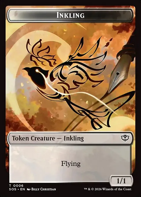 Inkling · Secrets of Strixhaven Tokens 6/14