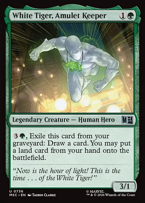 White Tiger, Amulet Keeper · Marvel Super Heroes Commander 736/9