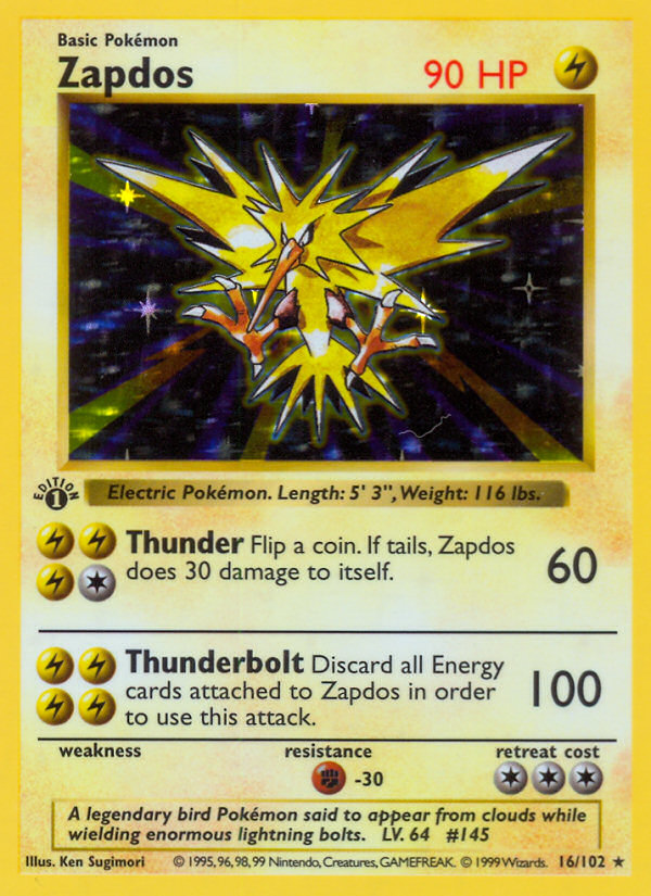 Zapdos · Base Set 16/102