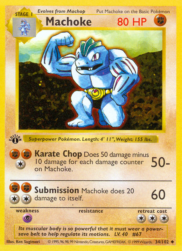 Machoke · Base Set 34/102