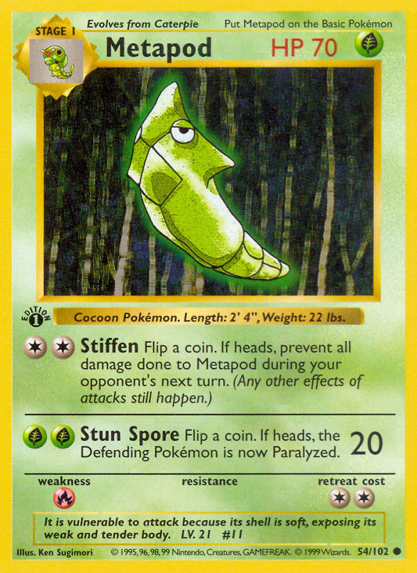 Metapod · Base Set 54/102