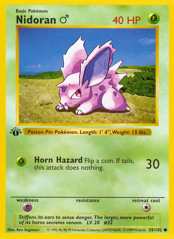 Nidoran♂ · Base Set 55/102