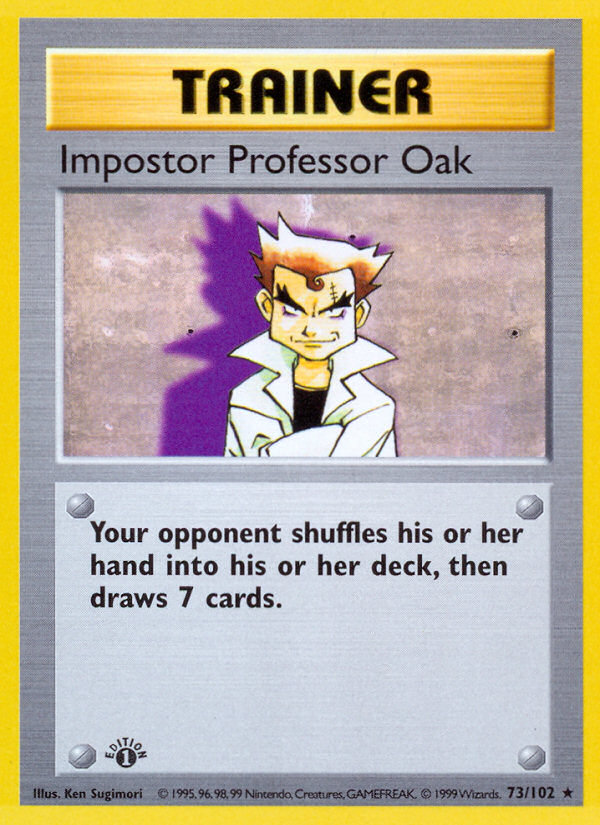Impostor Professor Oak · Base Set 73/102