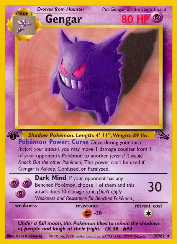 Gengar · Fossil 20/62