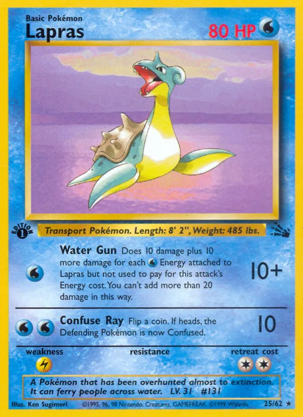 Lapras · Fossil 25/62
