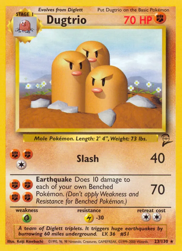 Dugtrio · Base Set 2 23/130