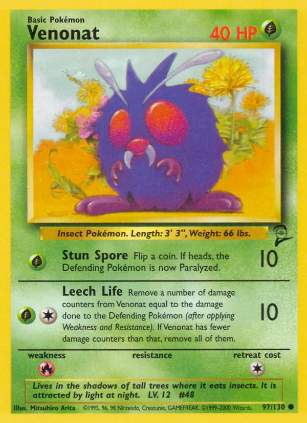 Venonat · Base Set 2 97/130