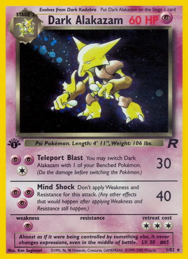 Dark Alakazam · Team Rocket 1/82
