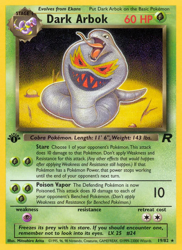 Dark Arbok · Team Rocket 19/82