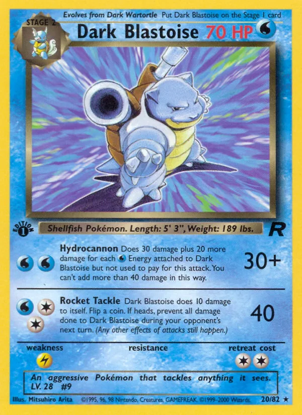 Dark Blastoise · Team Rocket 20/82