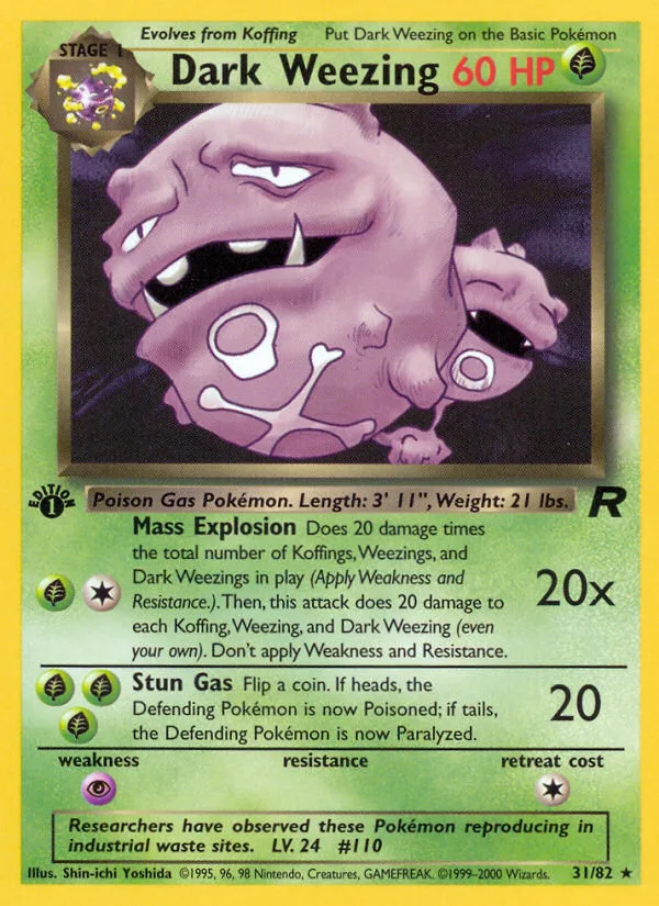 Dark Weezing · Team Rocket 31/82