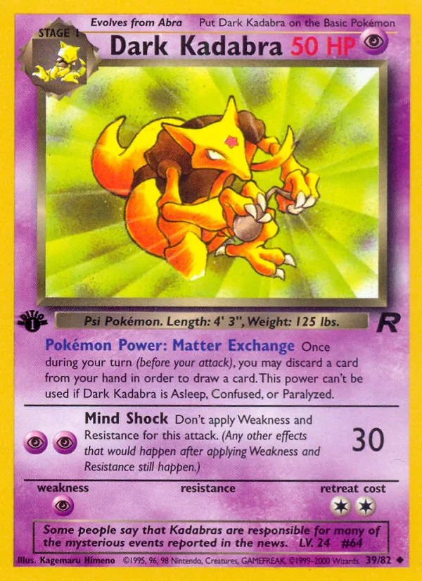 Dark Kadabra · Team Rocket 39/82