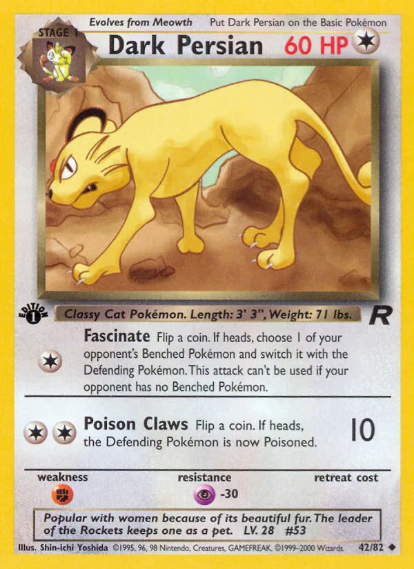 Dark Persian · Team Rocket 42/82