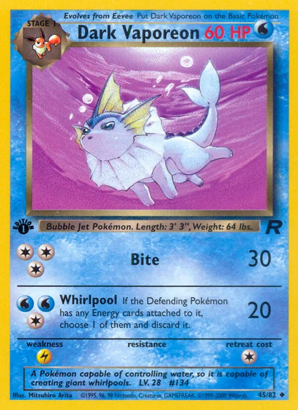 Dark Vaporeon · Team Rocket 45/82