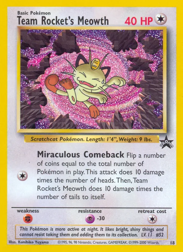 Team Rocket's Meowth · Wizards Black Star Promos 18/53