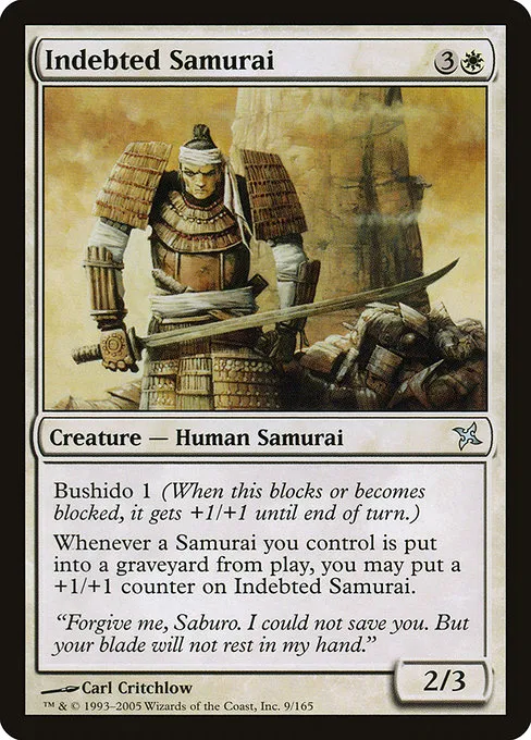 Indebted Samurai · Betrayers of Kamigawa 9/165