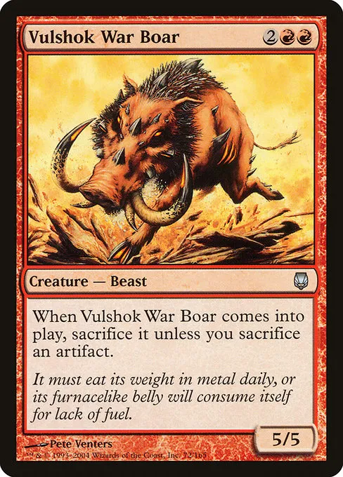 Vulshok War Boar · Darksteel 72/165