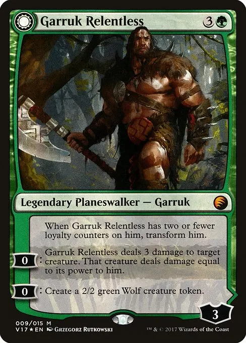Garruk Relentless // Garruk, the Veil-Cursed · From the Vault: Transform 9/16