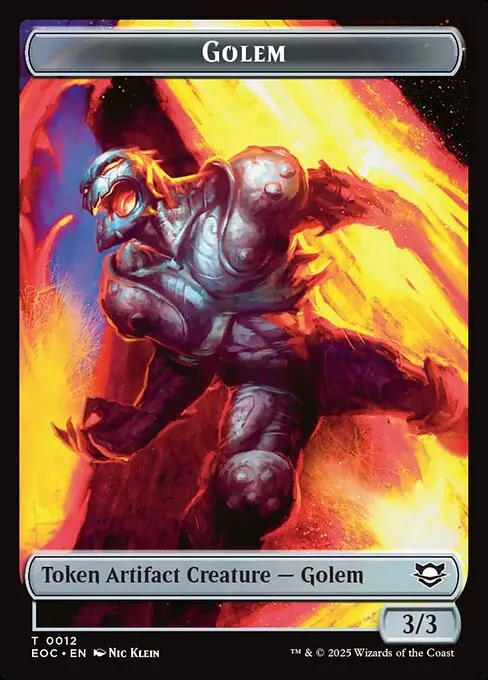 Golem · Edge of Eternities Commander Tokens 12/16