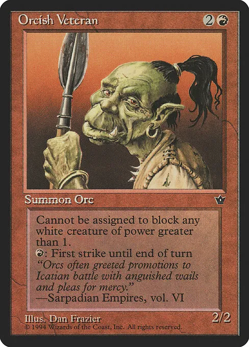 Orcish Veteran · Fallen Empires 62b/187