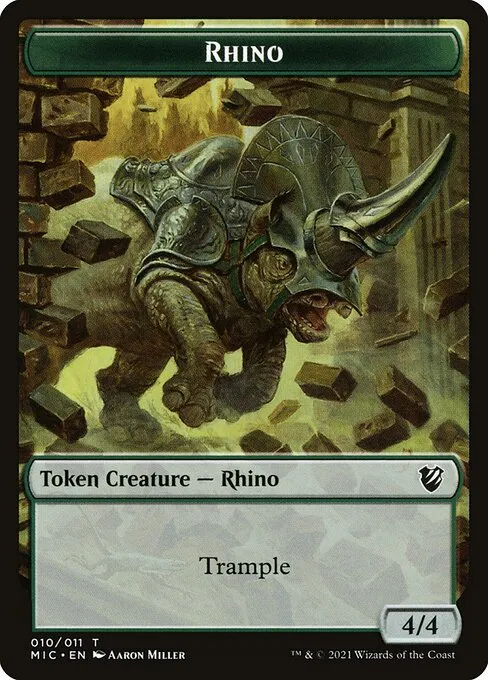 Rhino · Midnight Hunt Commander Tokens 10/11