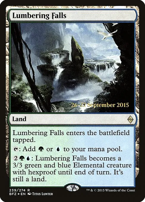Lumbering Falls · Battle for Zendikar Promos 239s/90